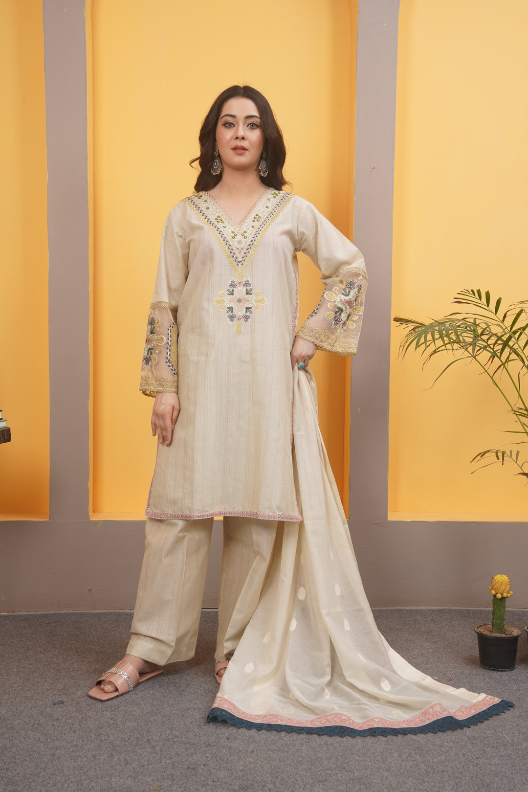 3 PC - Off white - Zarwah
