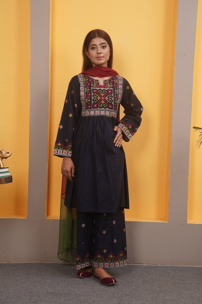 3Pc - Navy Blue - Laila