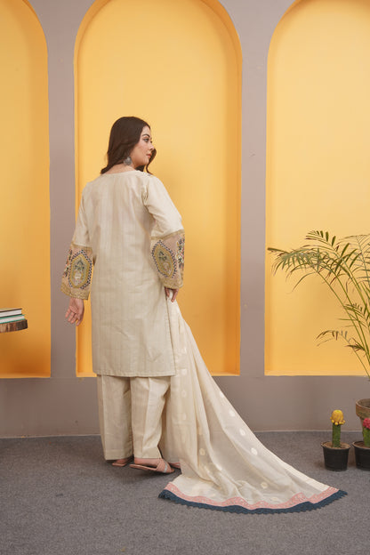 3 PC - Off white  - Zarwah